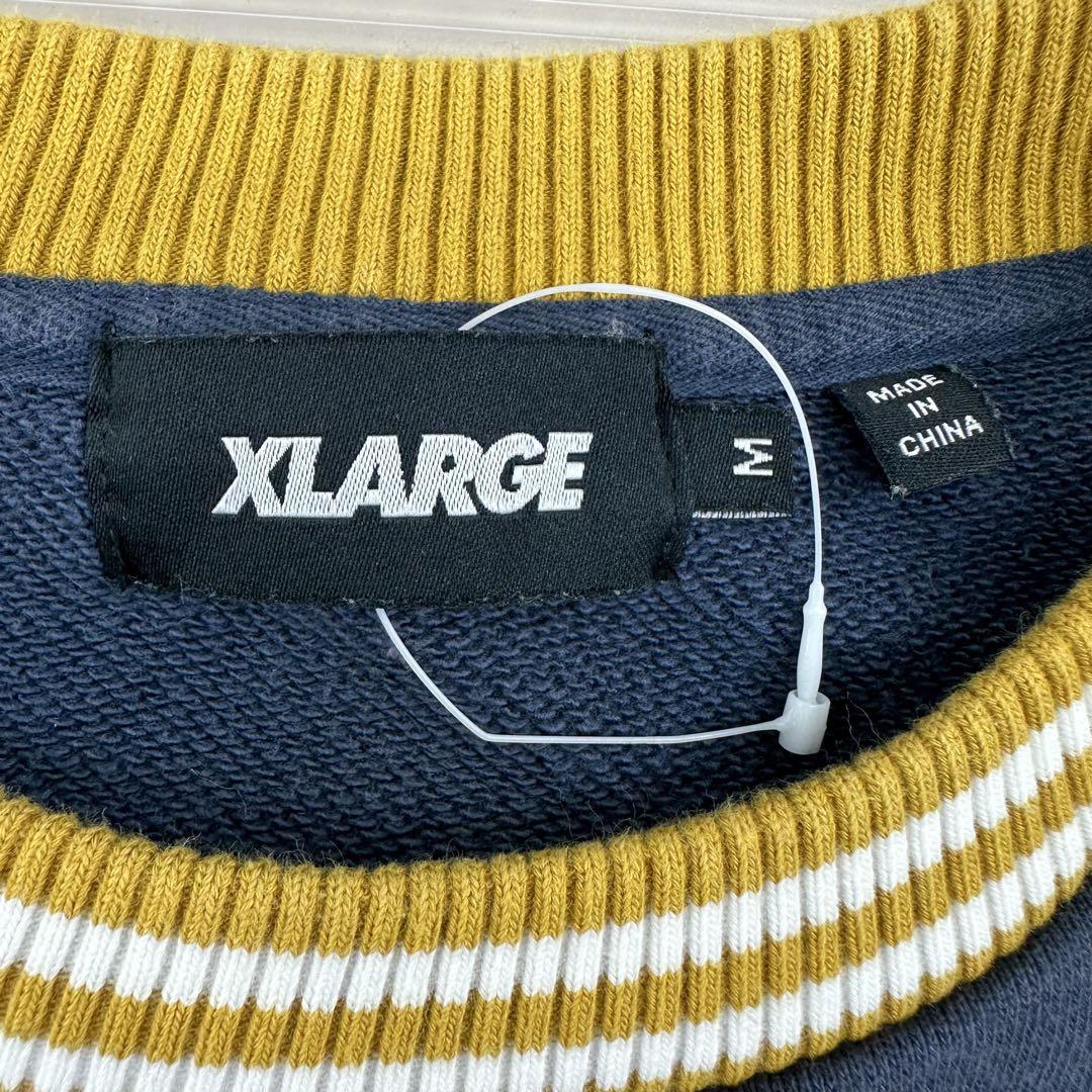XLARGE クルーネックトレーナー ネイビー イエロー - メルカリ
