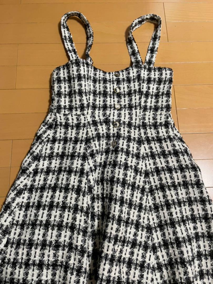 グレイル ツイード素材千鳥格子柄ジャンパーワンピースmサイズ Shop At Mercari From Japan Buyee Bot Online