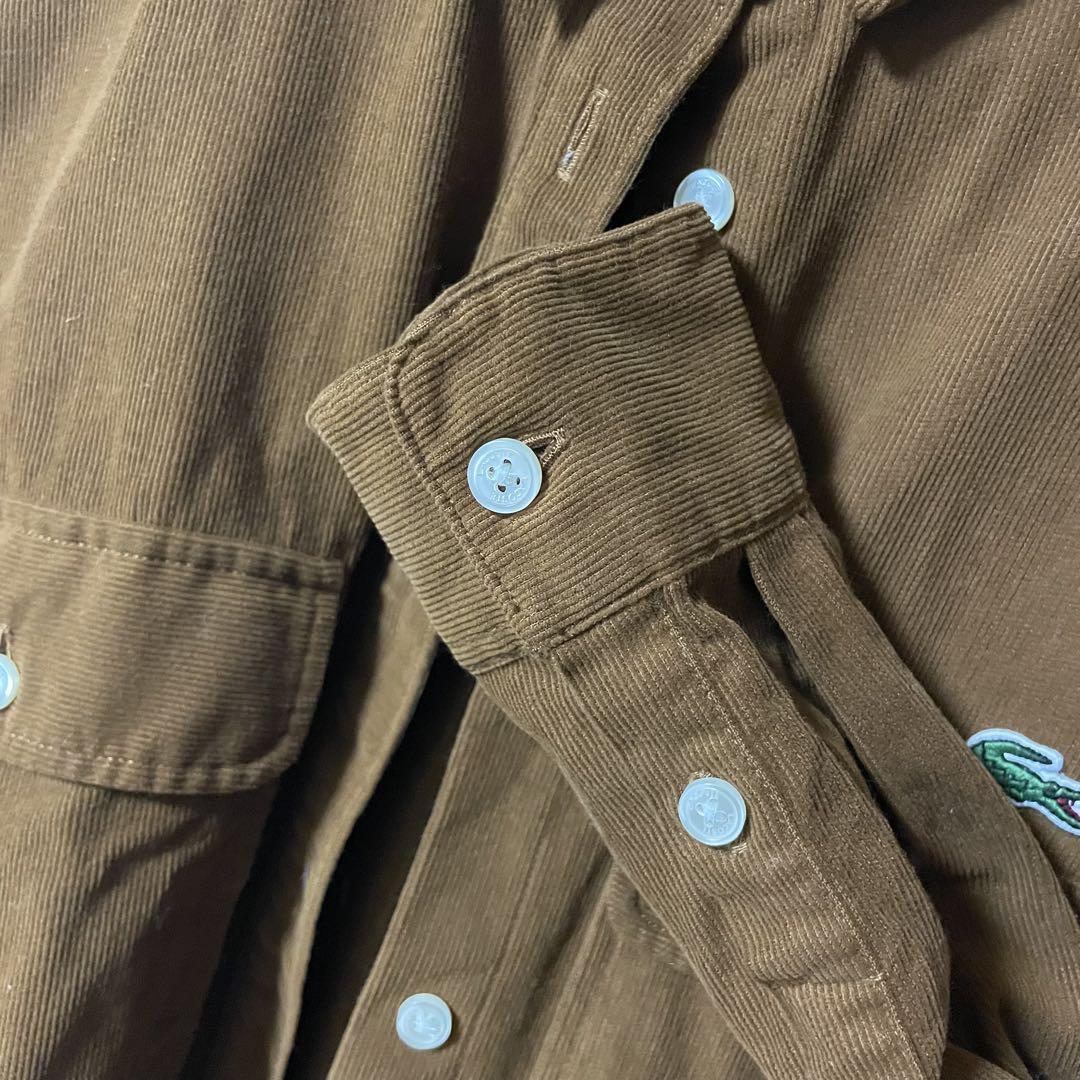 ⁑LACOSTE ウォッシュドコーデュロイシャツ ブラウン