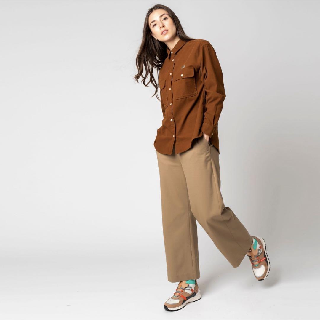 ⁑LACOSTE ウォッシュドコーデュロイシャツ ブラウン