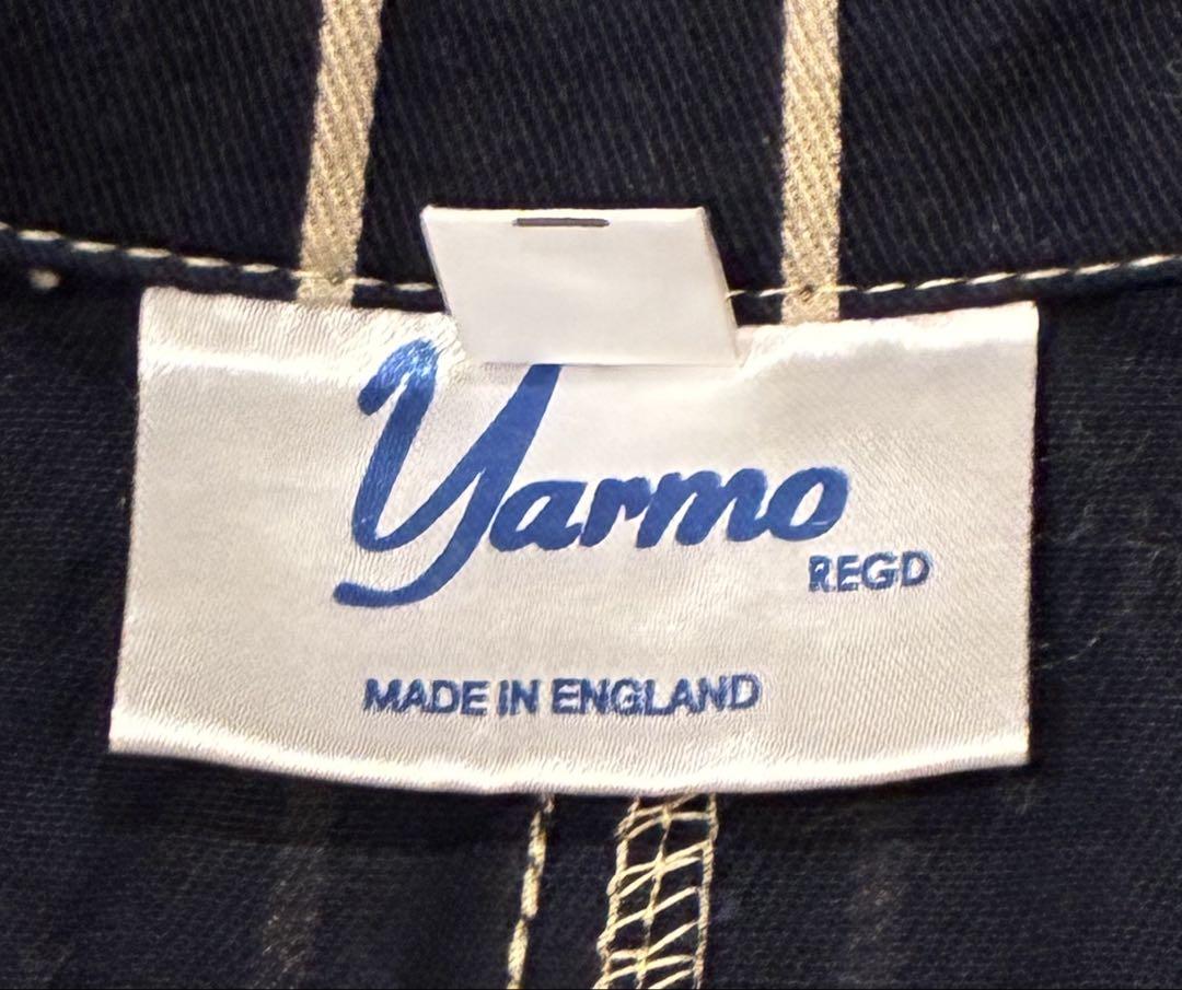 Yarmo ヤーモ　ワークコート MADE IN ENGLAND ストライプ　S