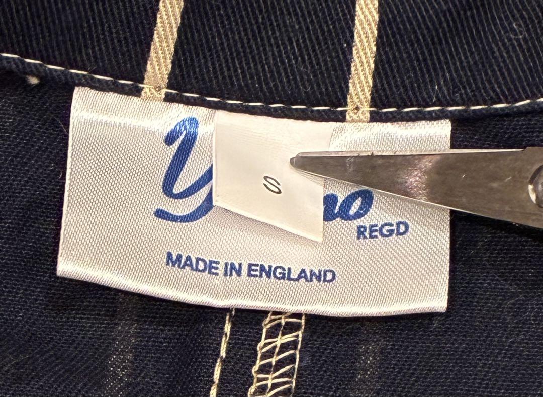 Yarmo ヤーモ　ワークコート MADE IN ENGLAND ストライプ　S