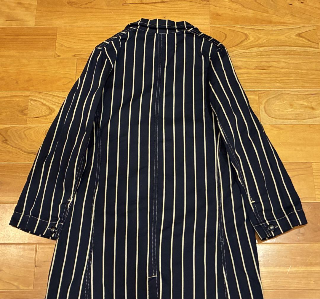 Yarmo ヤーモ　ワークコート MADE IN ENGLAND ストライプ　S