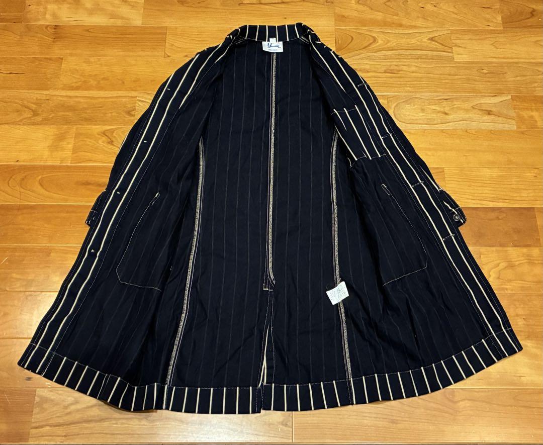 Yarmo ヤーモ　ワークコート MADE IN ENGLAND ストライプ　S