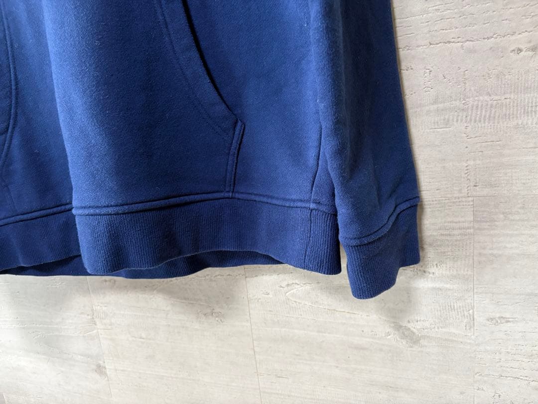 ノースフェイス サイズXL スエット パーカー ネイビー ロゴ パイル刺繍 ノースフェイス サイズXL スエット パーカー ネイビー ロゴ パイル刺繍