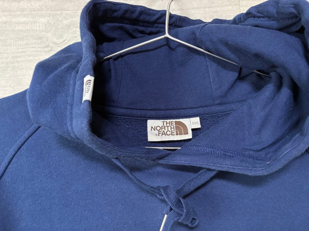 ノースフェイス サイズXL スエット パーカー ネイビー ロゴ パイル刺繍 ノースフェイス サイズXL スエット パーカー ネイビー ロゴ パイル刺繍