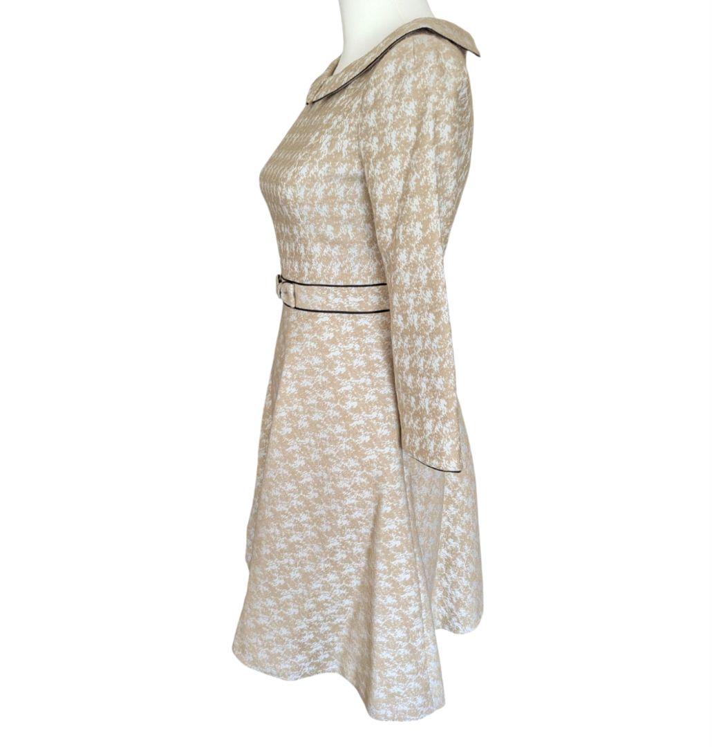 ★美品　TOCCA　 ベージュ系 ワンピース size 0　ジャガード　パーティ