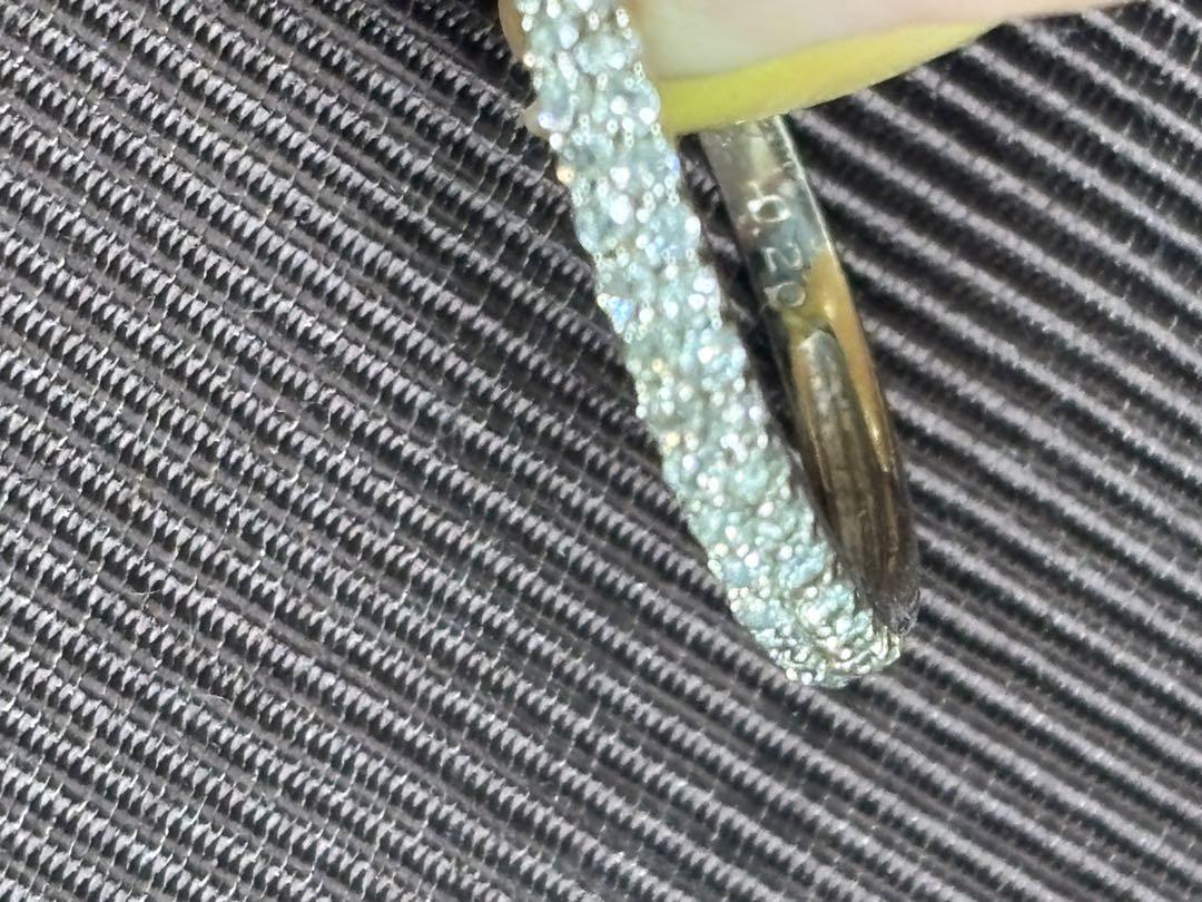 お値打ち！！0.2ct ピンク10Kパヴェエタニティダイヤモンド リング 11号
