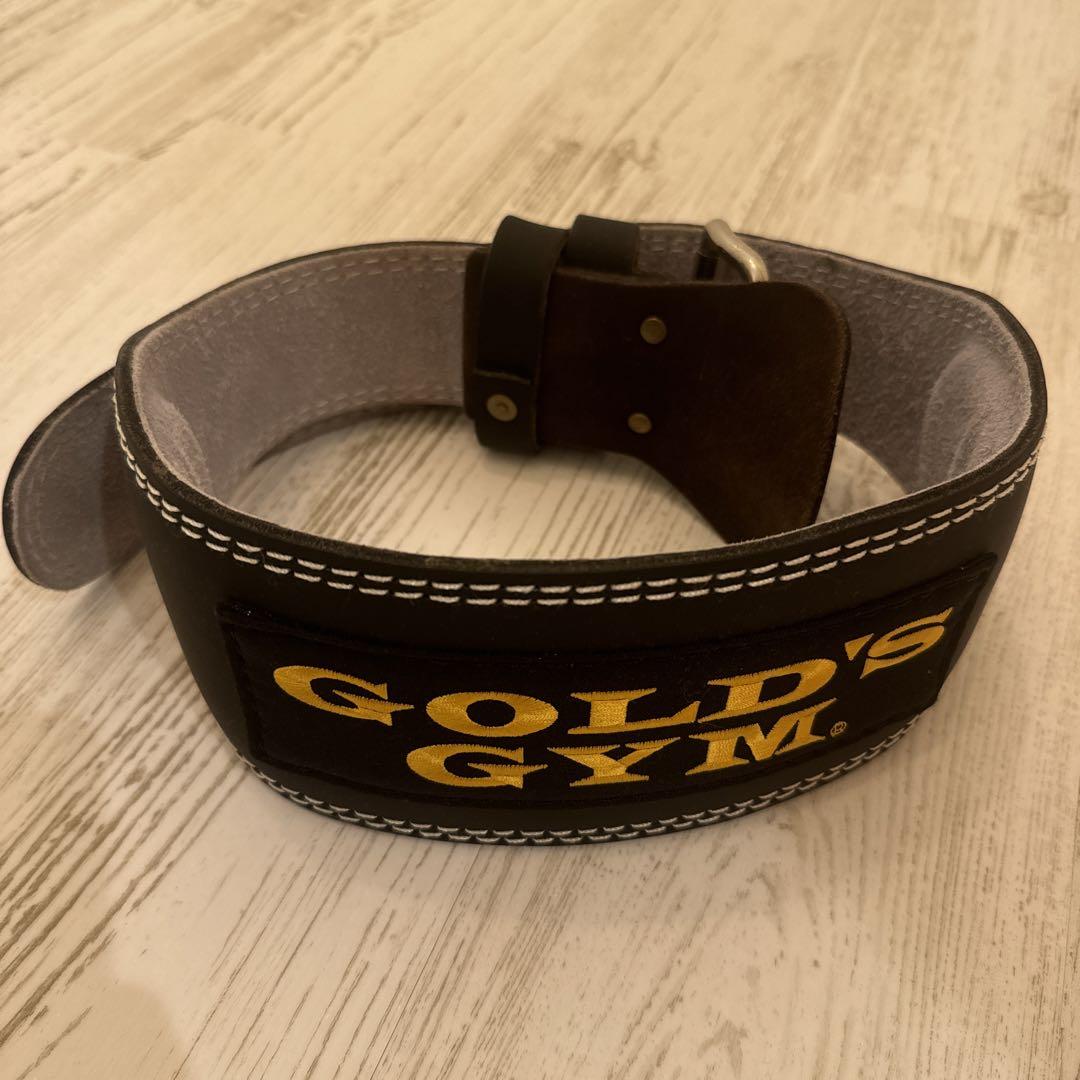 GOLD´S GYM トレーニングパワーベルト ブラウン
