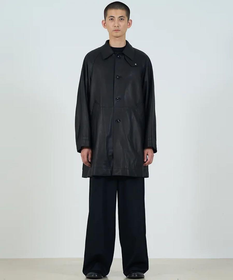 【YOKE】Cut-Off Leather Car Coat