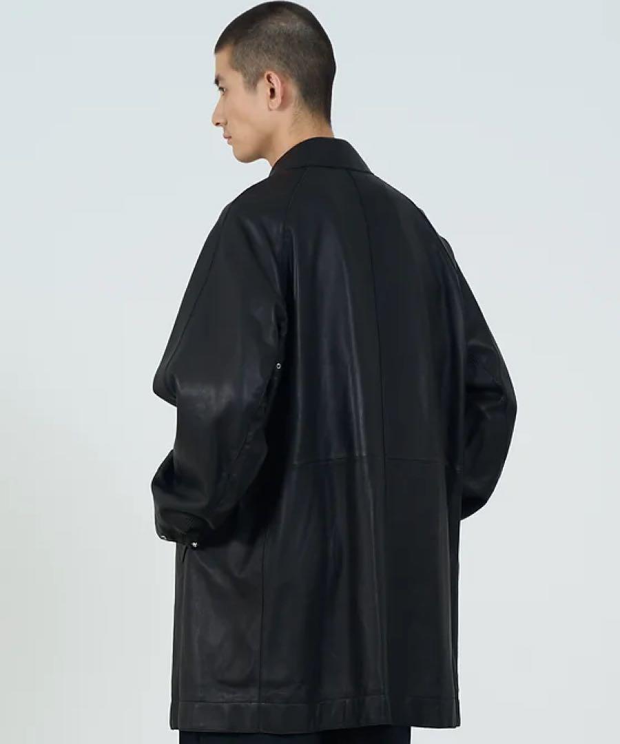 【YOKE】Cut-Off Leather Car Coat