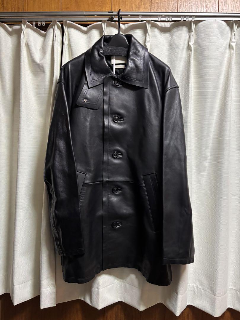 【YOKE】Cut-Off Leather Car Coat