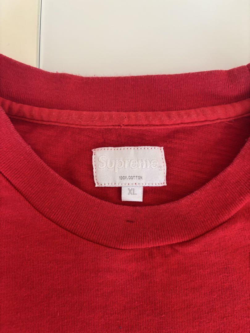SUPREME XL レッド 長袖カットソー
