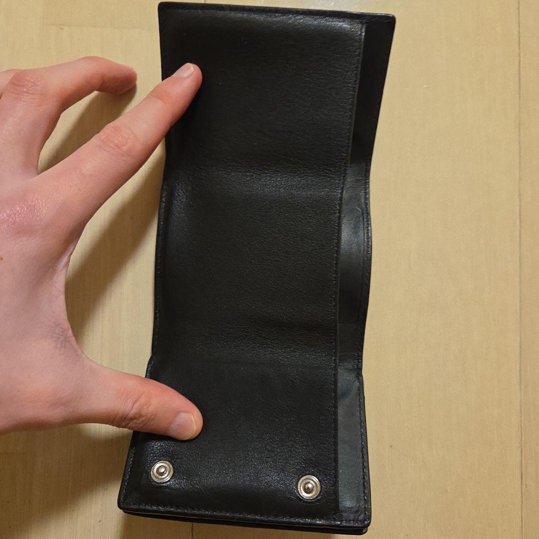 LOEWE黒 レザー 三つ折り財布