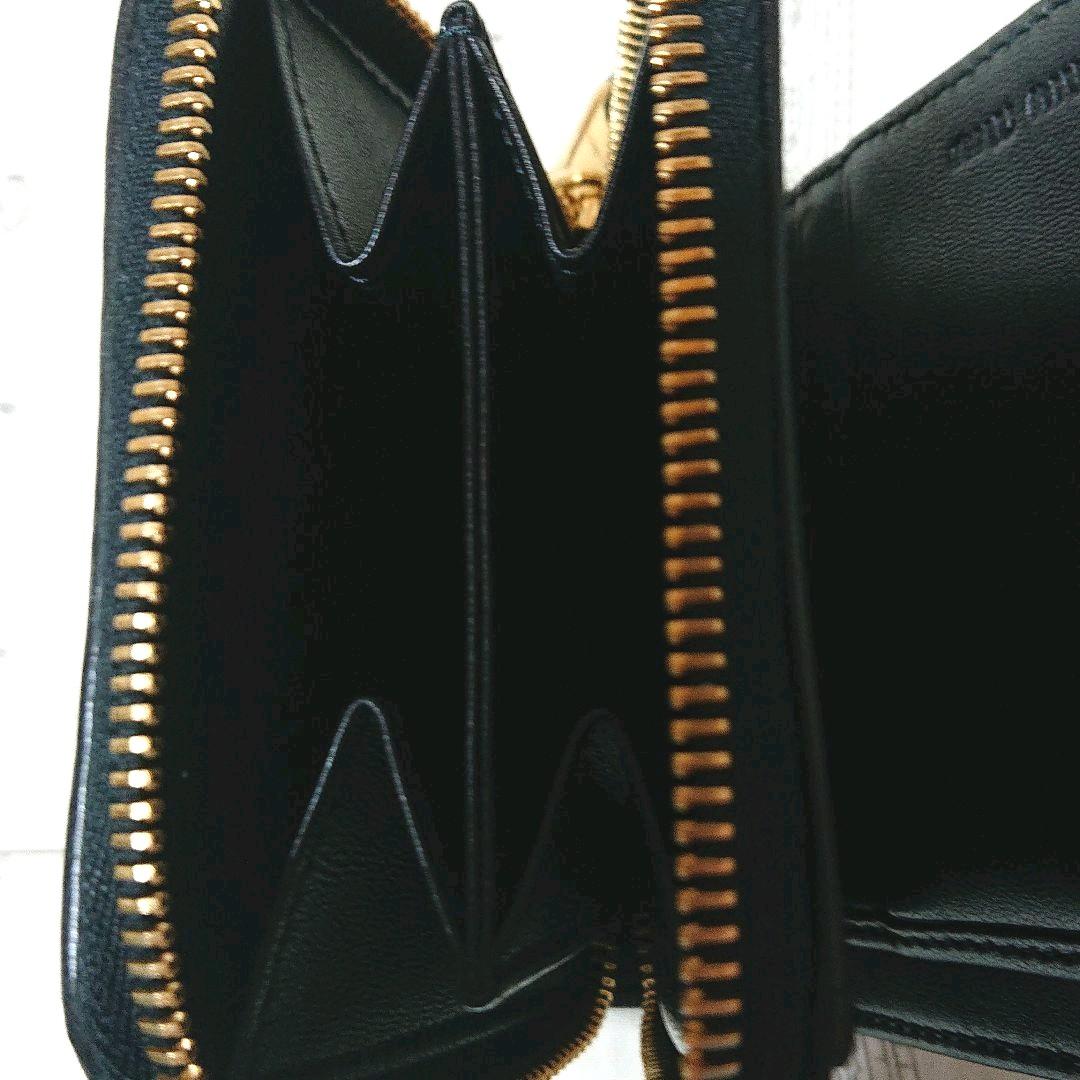 人気定番格安 ミュウミュウ マテラッセ 黒 ブラック 28ugS-m86464704827 MIUMIU 折り財布 即納得価