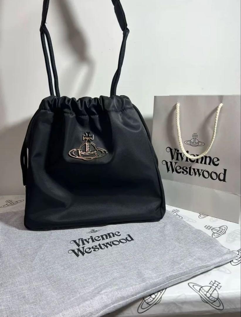 Vivienne Westwood ドローストリング ショルダーバッグ Vivienne Westwood] ドローストリングポーチ バッグ ☆送料込