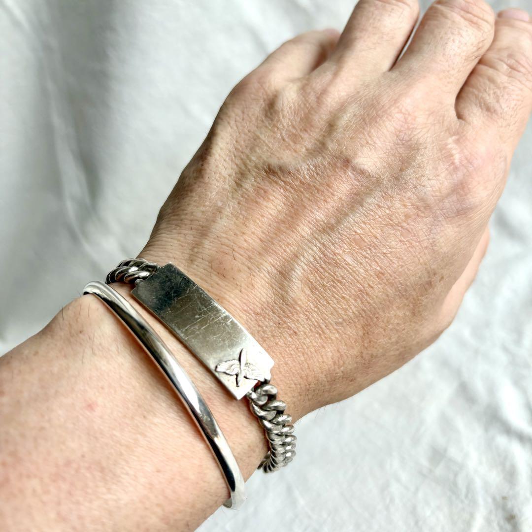 【国内正規品】 ヴィンテージ 925 バングル スターリングシルバー メイド TAXCO アクセサリー