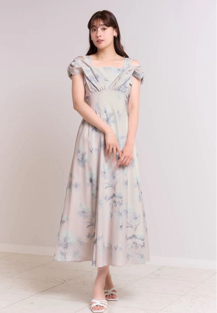 herlipto Anelia Gathered Flare Dress