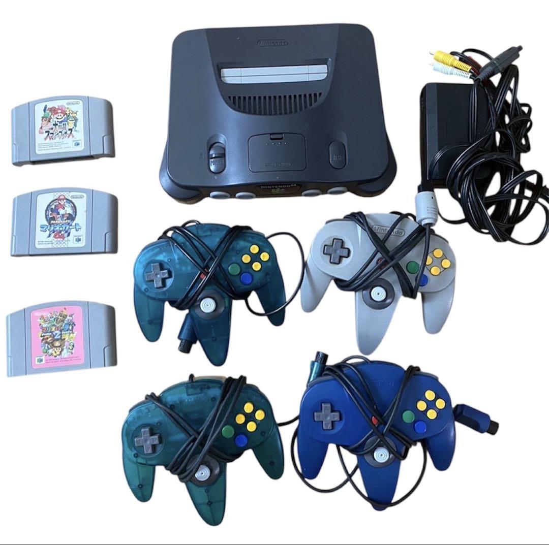 NINTENDO64 本体 4コントローラー 3ソフトセット