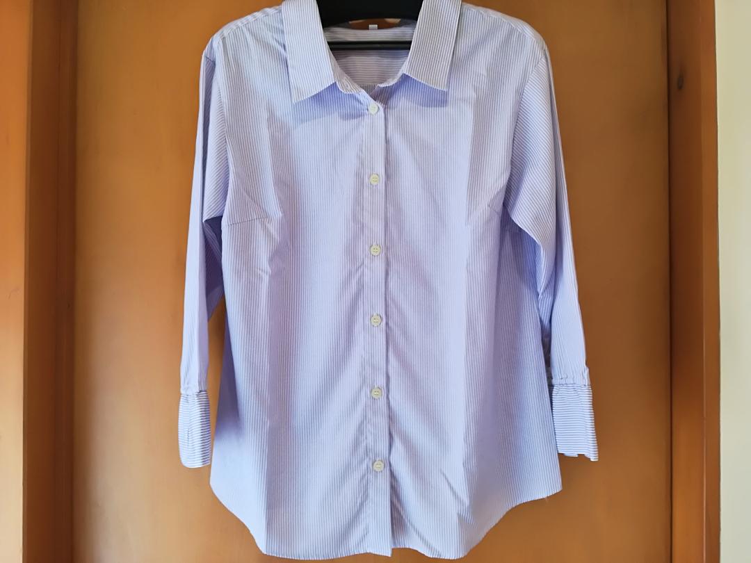 PROPORTION シャツ パープル 七分袖 S