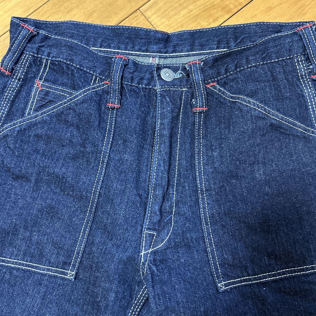 フラットヘッド ハーフデニムパンツ