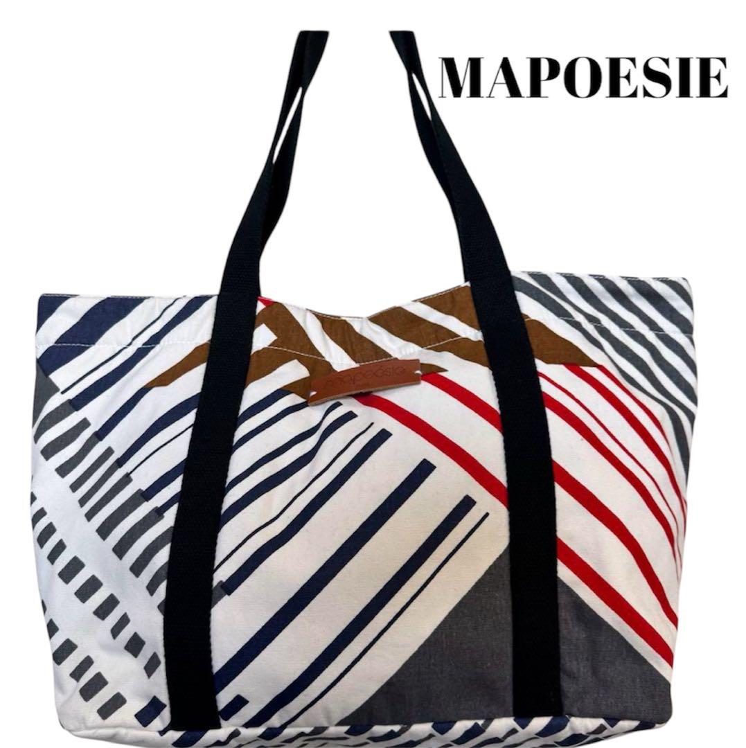 MAPOESIE マポエジー キャンバス トートバック 肩がけ A4