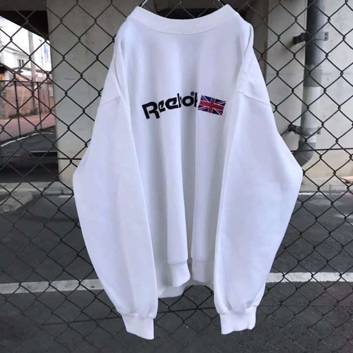 Reebok デカロゴ 刺繍ロゴ 90s mMwLz-m86482096521 リーボック スウェット 即納大得価