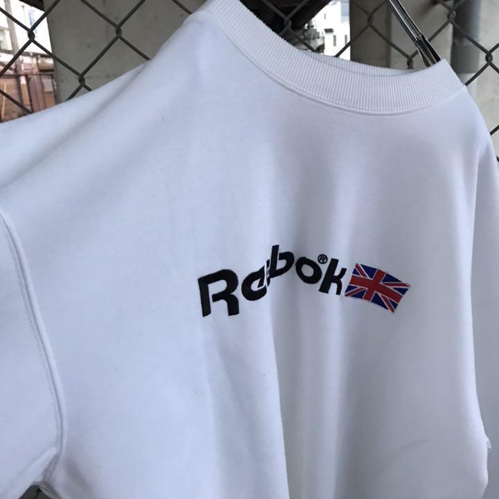 Reebok デカロゴ 刺繍ロゴ 90s mMwLz-m86482096521 リーボック スウェット 即納大得価