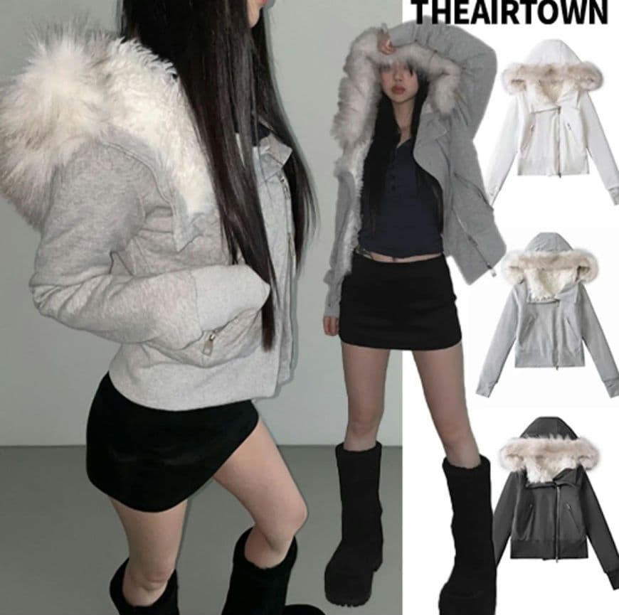 THEAIRTOWN ファーパーカー　WHITE