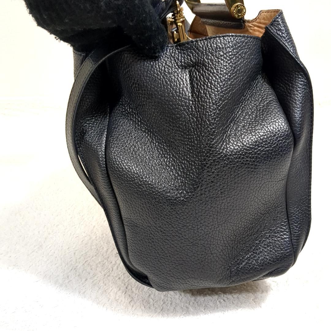イアクッチ 2way ハンドバッグ ショルダーバッグ レザー シボ革