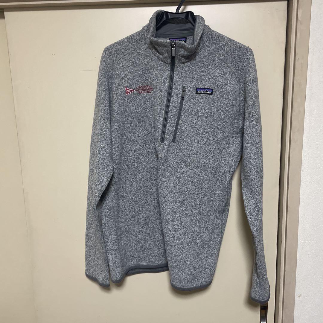 patagonia グレー フリース ハーフジップ