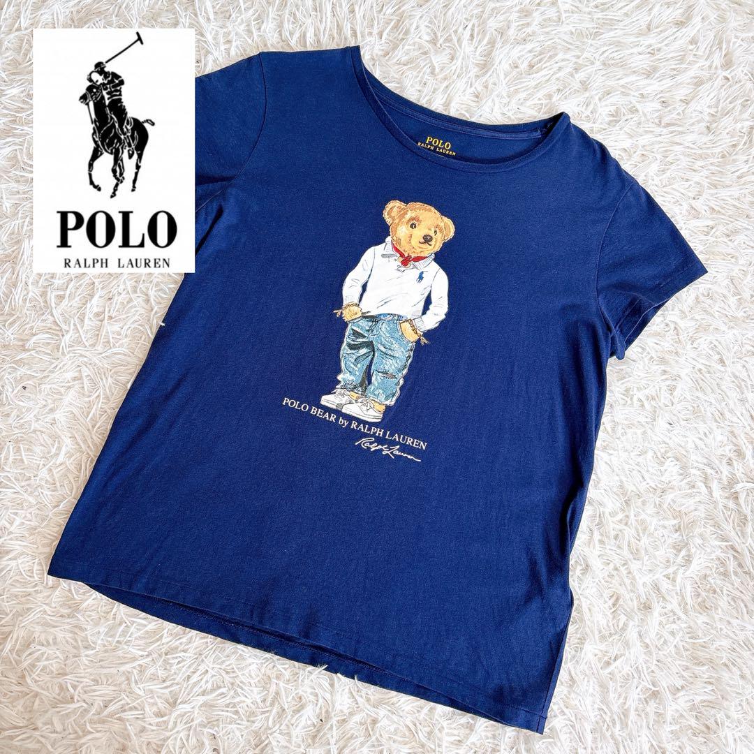 ポロラルフローレン　ポロベア　Tシャツ　レディース　ネイビー