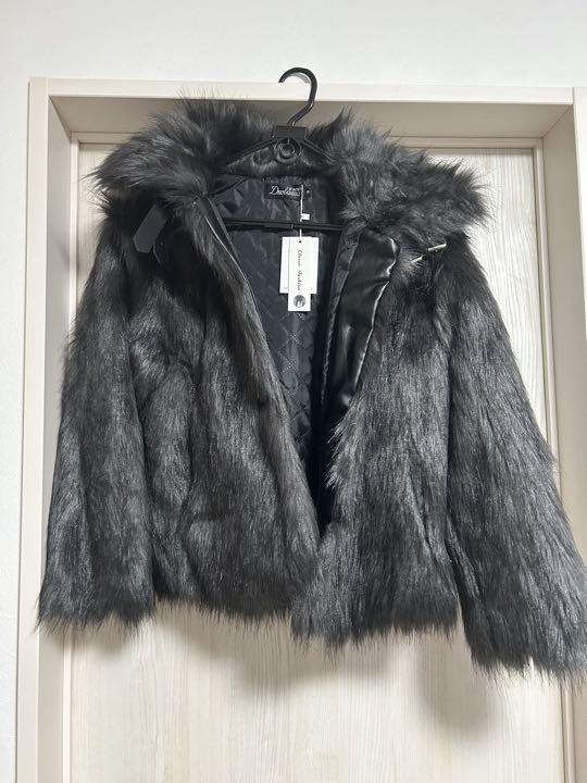 美品✨レリアン　ラクーンファー付きダッフルコート　ヘリンボーン　9号　ブラウン 美品✨レリアン ラクーンファー付きダッフルコート ヘリンボーン