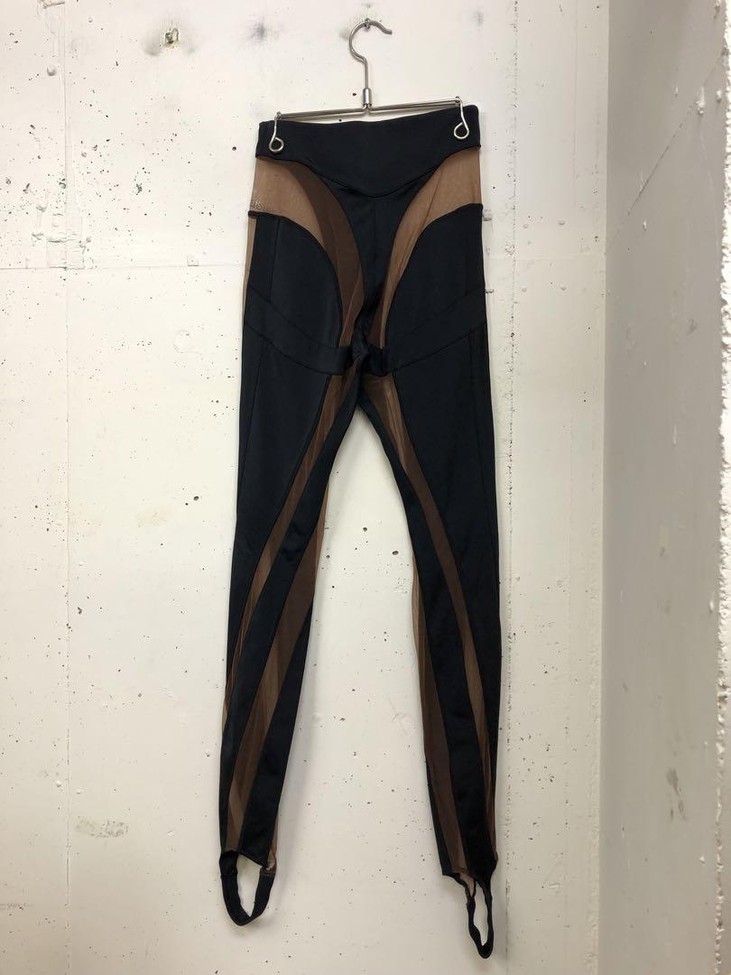 Mugler h&m ミュグレー メッシュパネルボディスーツ 34