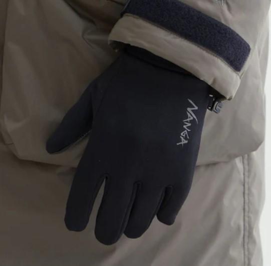 バムセ　新品　 NANGA　ポーラテック パワーストレッチ グローブ　黒