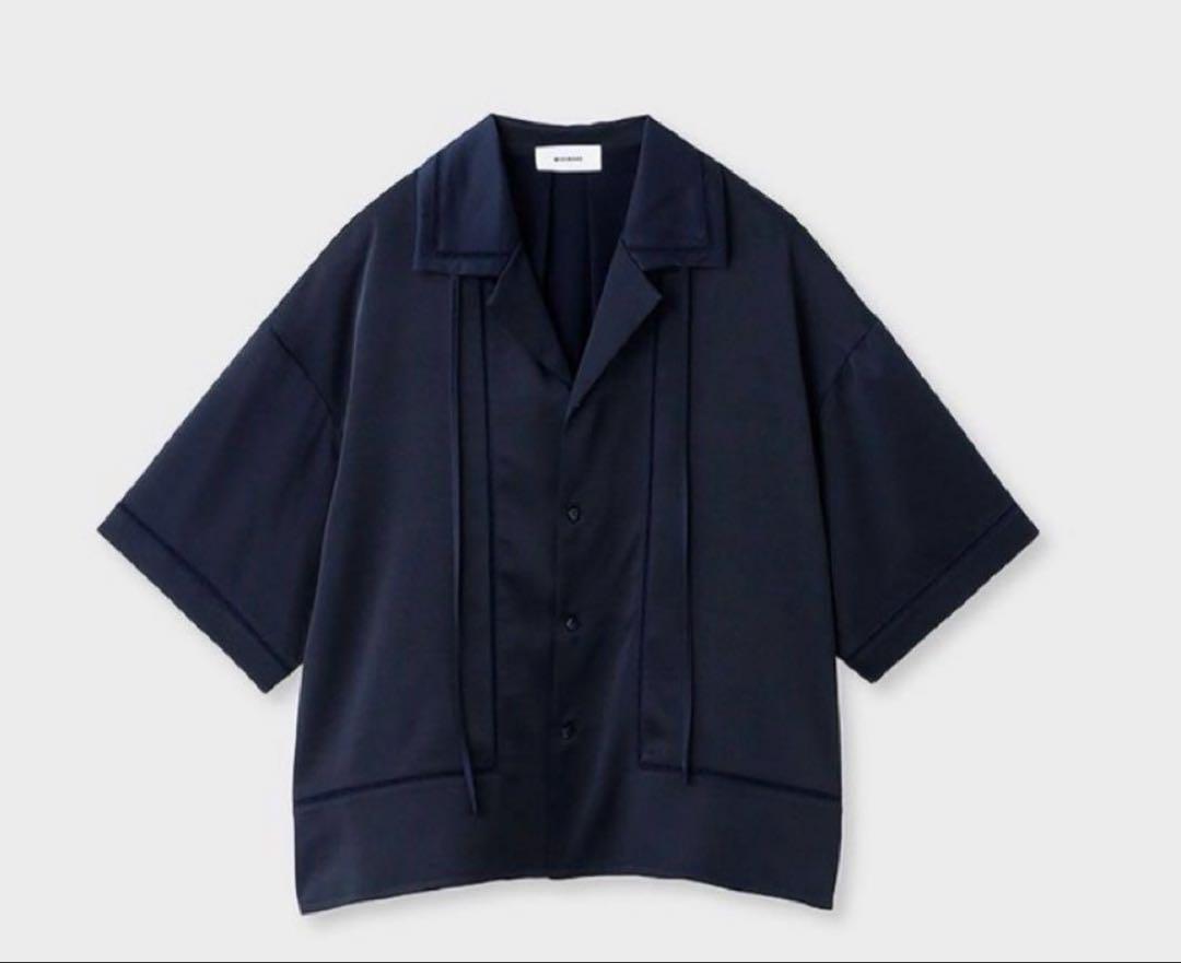 最終値下げ　MIESROHE サテンハーフスリーブシャツ