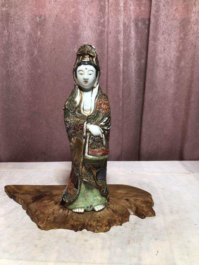 置物、観音様、明治時代、骨董、美品