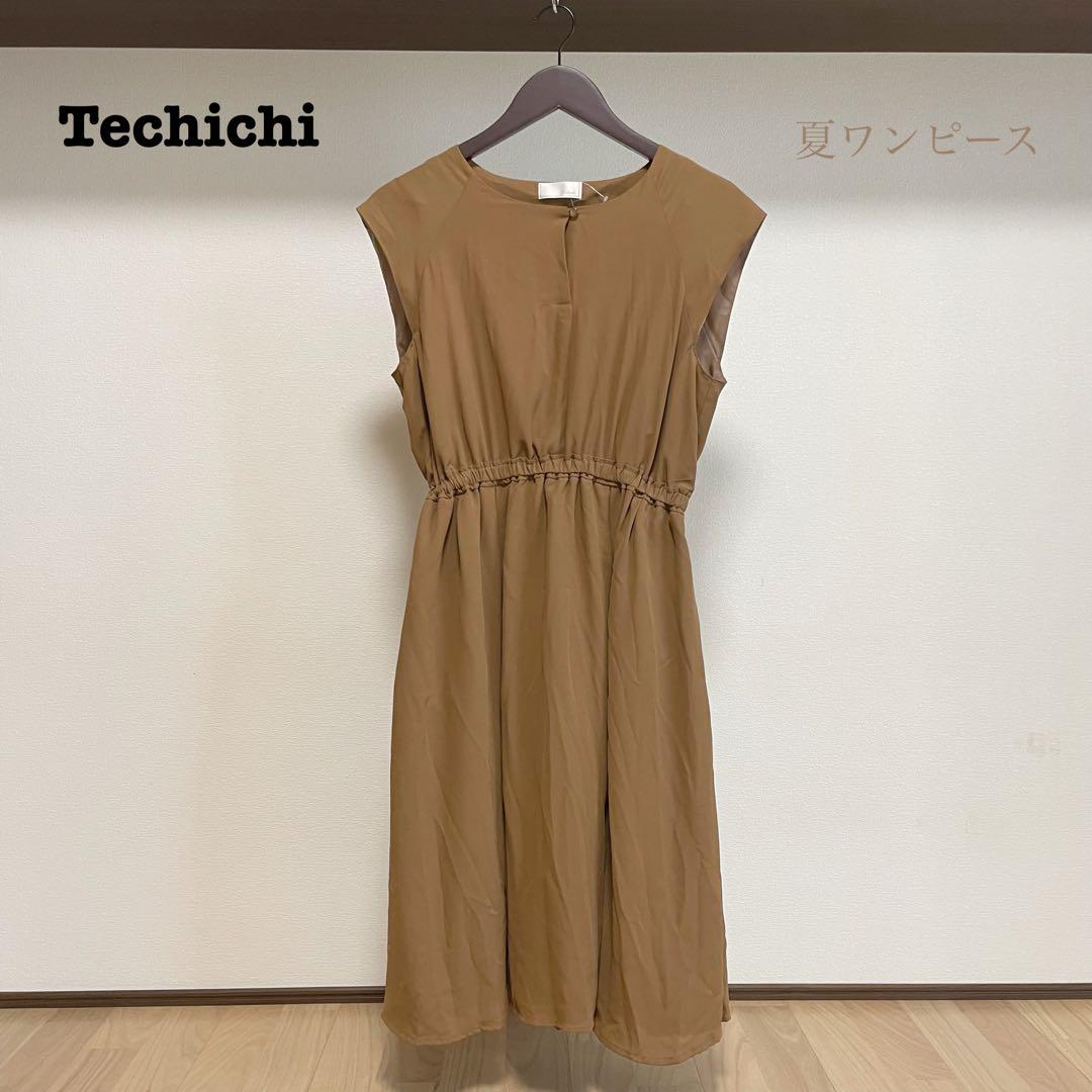 Te chichi ノースリーブワンピース ブラウン 夏レディースワンピース