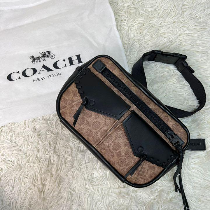送料無料/新品】 coach コーチ ウエストバッグ フリンジ シグネチャー