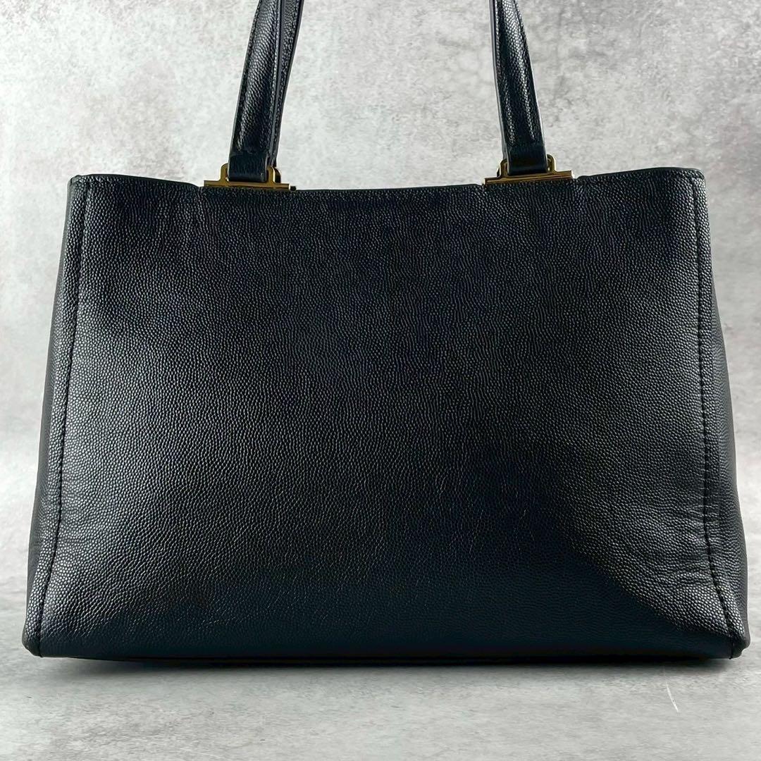 ✨美品✨フルラ　ベルヴェデーレ　トートバッグ　2way　レザー　ブラック