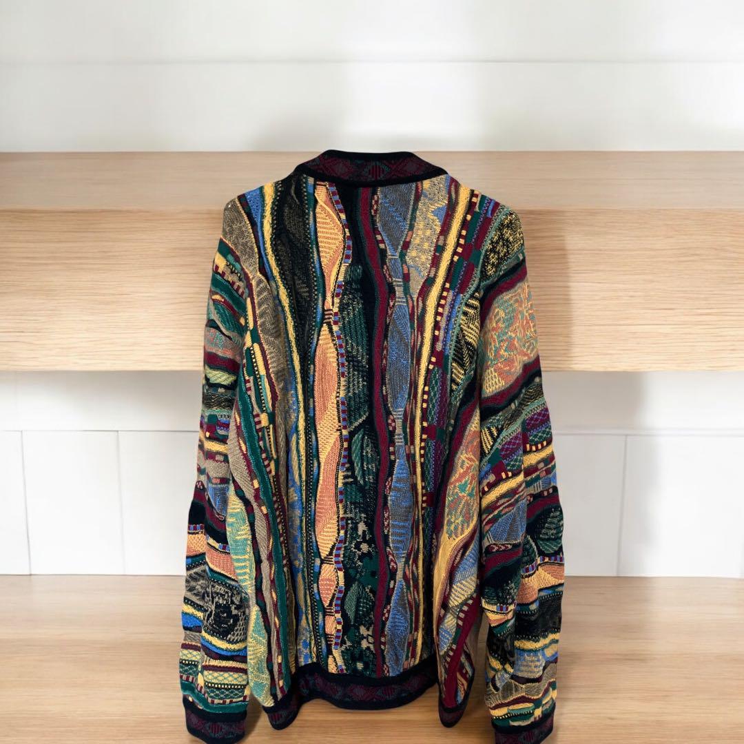 【希少1点物】COOGI クージー 3Dニット セーター XL 総柄 緑 赤 青 COOGI - 【希少1点物】COOGI クージー 3Dニット セーター L 総柄