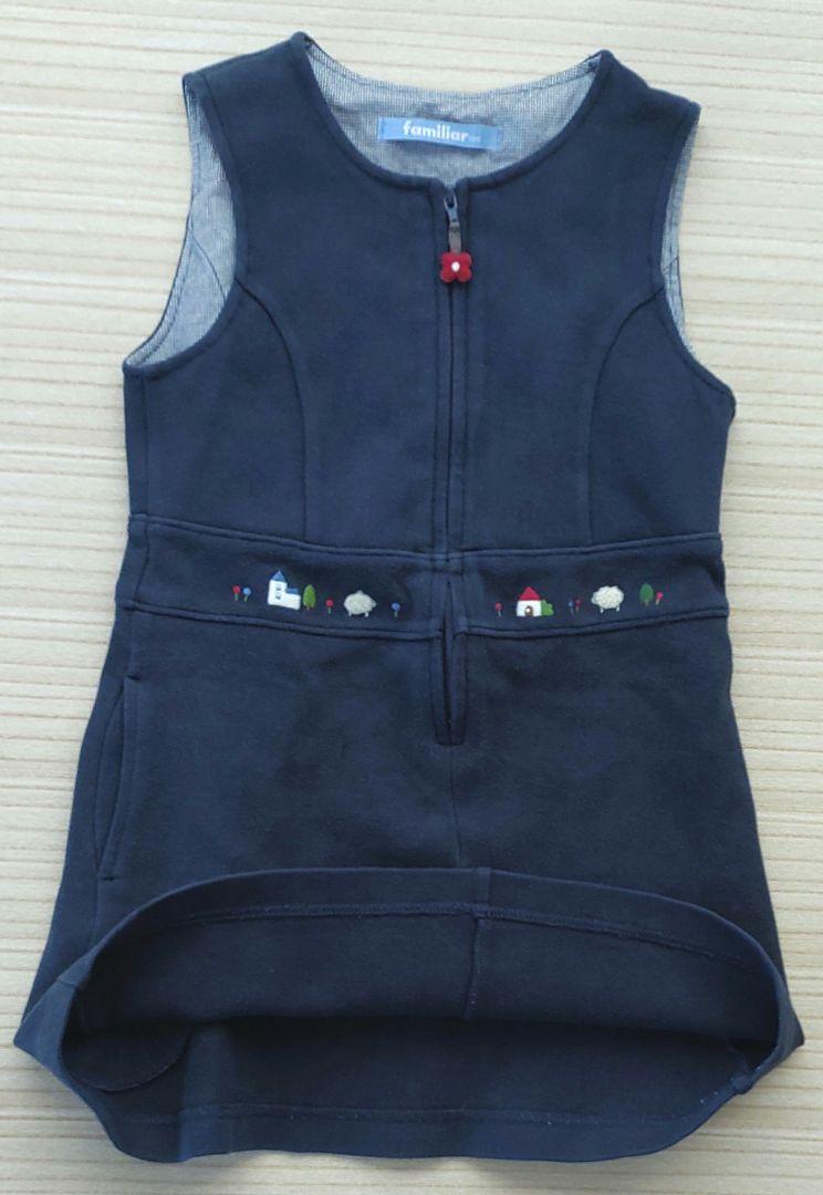 ファミリア 100cm ジャンパースカート ネイビー お受験 入学式