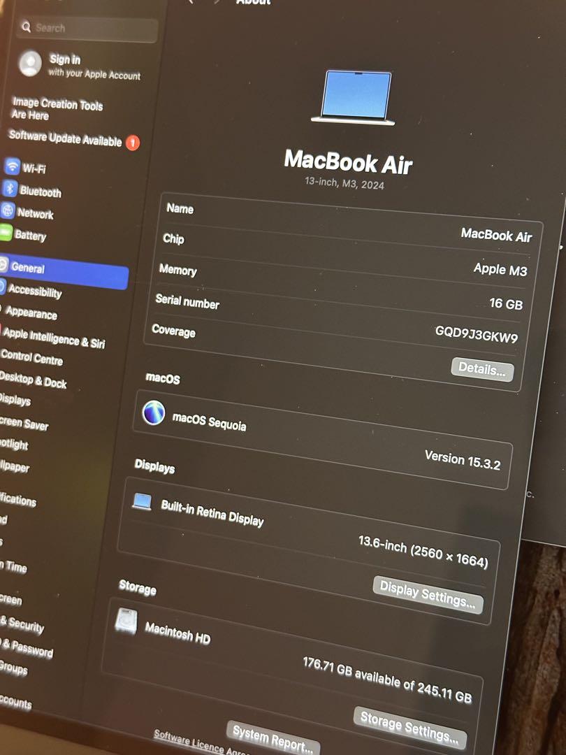 【極美品・Appleケア付き】M3 MacBook Air 13inch