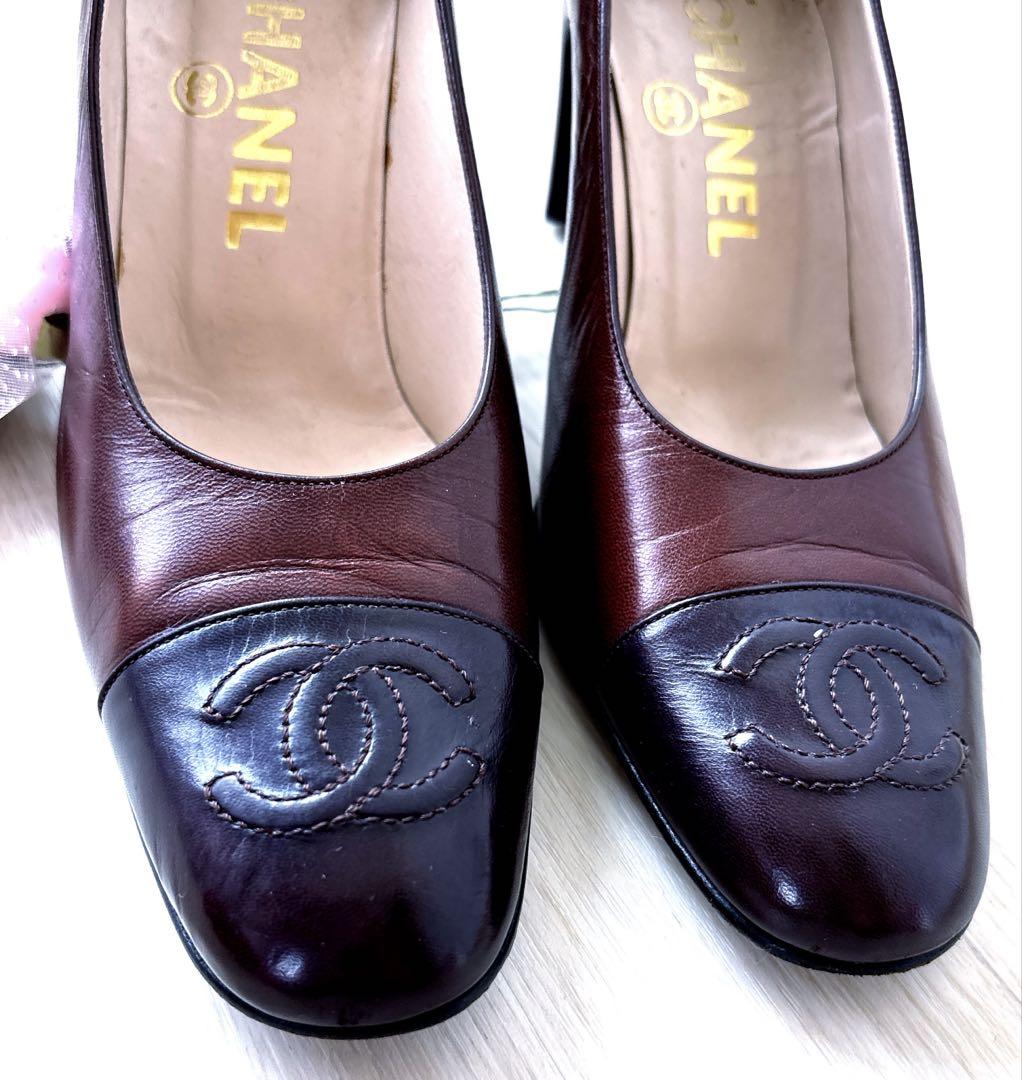 CHANEL シャネル ブラウン ハイヒールパンプス - メルカリ