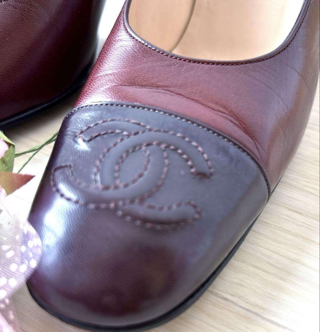 CHANEL シャネル　ブラウン ハイヒールパンプス