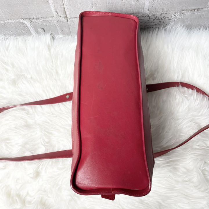 低価正規品 極美品 トート ミニボストン レッド d9iA4-m86510805669 セリーヌ トリオンフ金具 レザー 再入荷特価