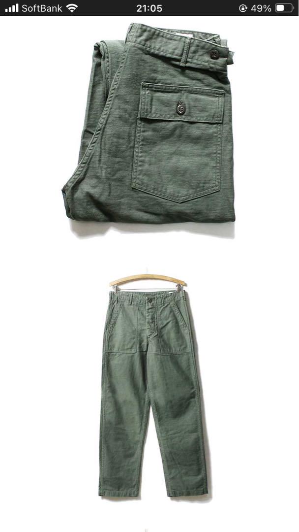 美品　オアスロウorslow ファティーグパンツL 3 レギュラー　USARMY