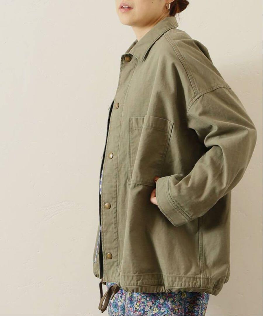 journal standard luxe バックサテン ミリタリーブルゾン