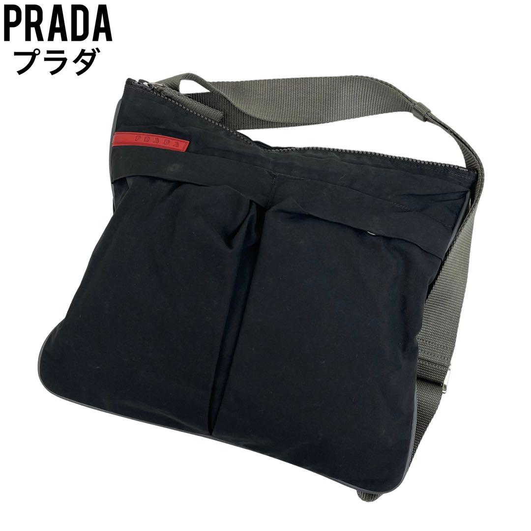 ✨良品✨　プラダスポーツ　PRADA ショルダーバッグ　ブラック　黒　斜め掛け