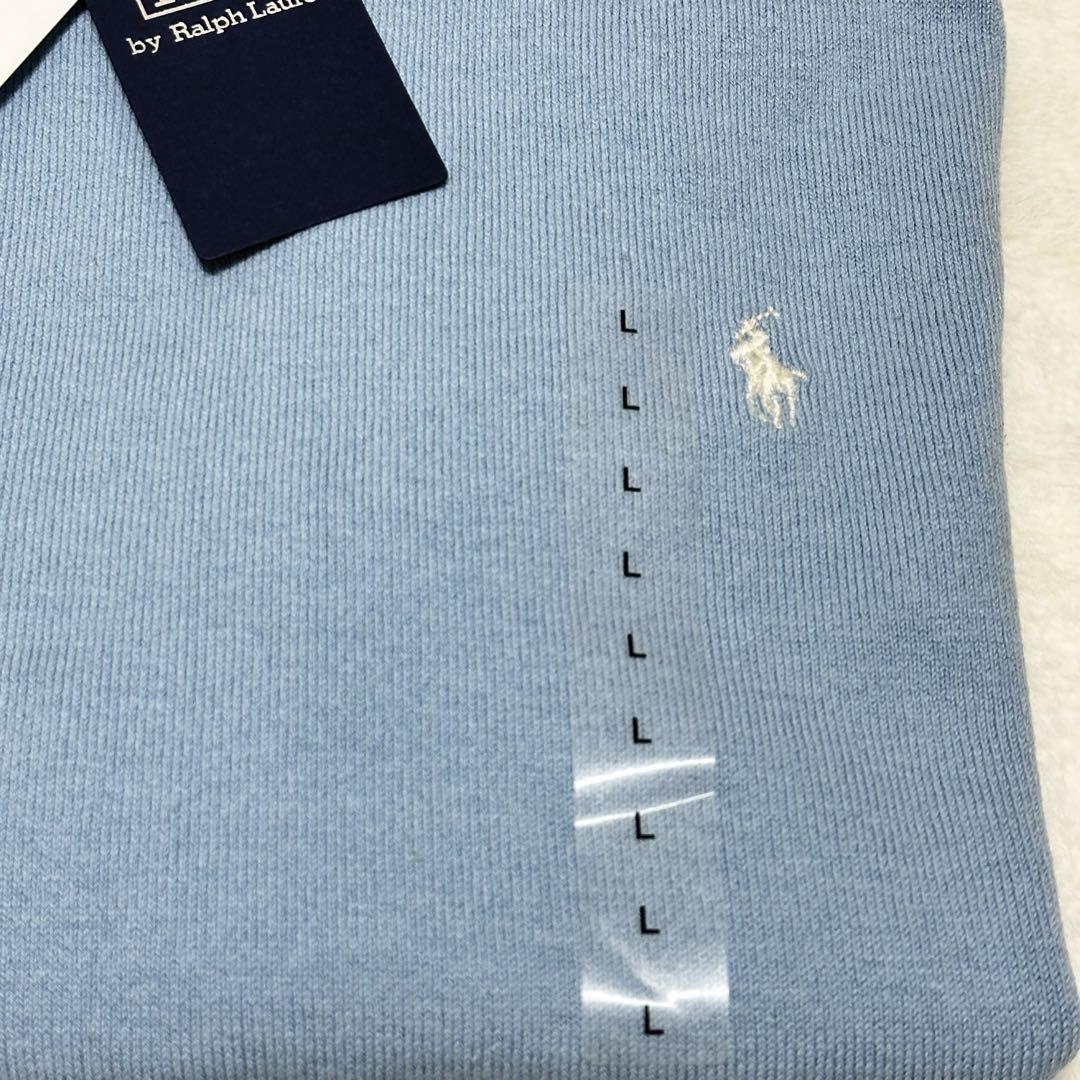 POLO ラルフローレン コットンブレンド セーター L ブルー